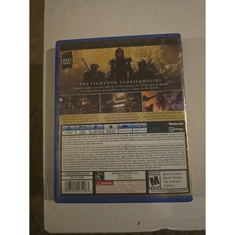 PS4 Vidio Games The Elder Scrolls Online 
